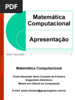 Matemática Computacional - Apresentação