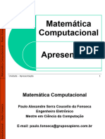 Matemática Computacional - Apresentação