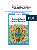 Ebook Teaching in Todays Inclusive Classrooms A Universal Design For Learning Approach PDF Full Chapter PDF