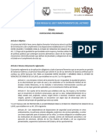 Reglamento Interno Que Regula El Uso y Mantenimiento Del Lactario