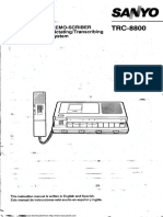 Manual Sanyo t-8800