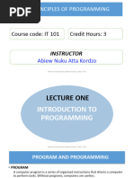 IT 101 - LECTURE 1