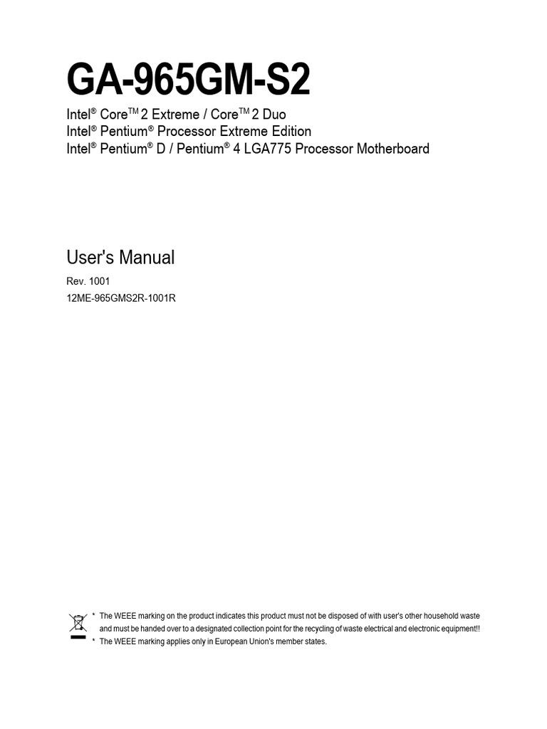 Motherboard manual ga 965gm s2 e pdf electrical engineering