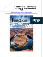 Download ebook Functions And Change A Modeling Approach To College Algebra Pdf full chapter pdf