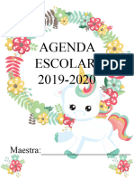Agenda Unicornio Editable