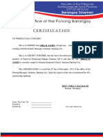 Pantawid Certificate