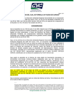 Auto Formulacion de Cargos Sociedad Occitania Consultores Urbanos. Expediente 0711-039-002-019-2019