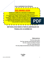 Resolução - (032 98482–3236) – Metodologia Básica Para Elaboração de Trabalhos Acadêmicos - Agrarias e Ambiental