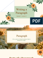 Lesson 3- Writing Paragraphs