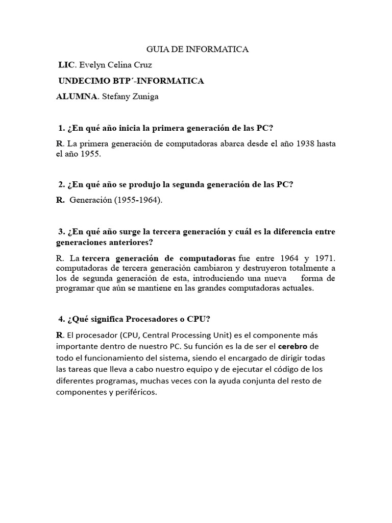 Guia de Informatica7778787877 | PDF | Hardware de la computadora ...