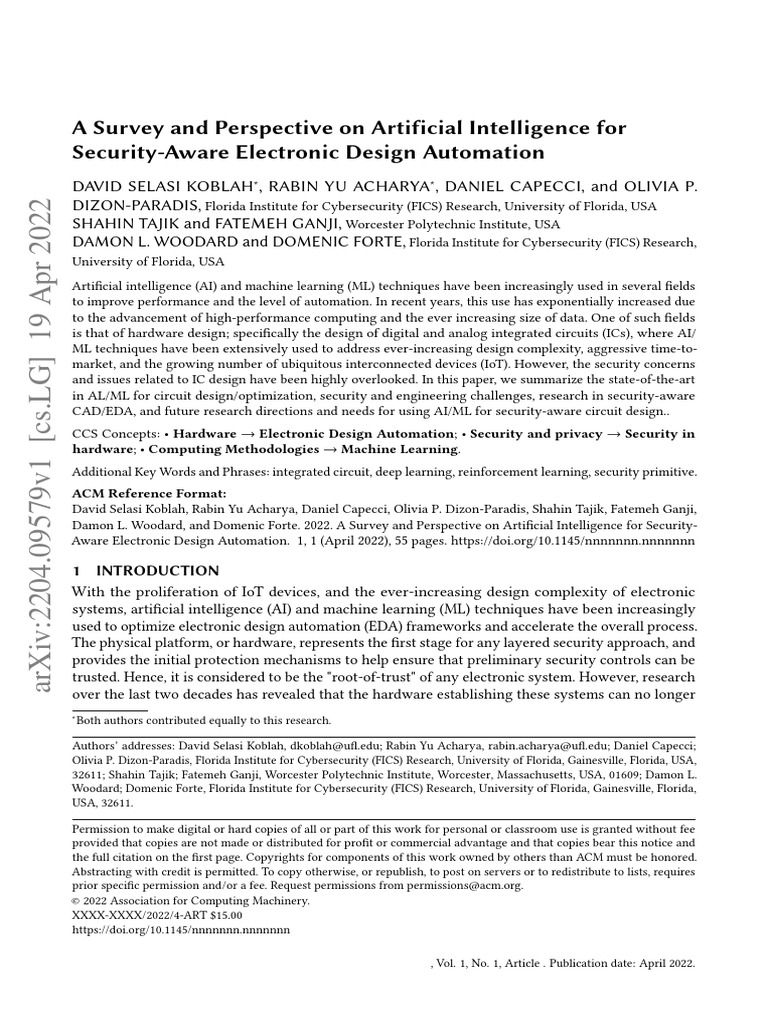 A Survey and Perspective On Artificial Intelligenc | PDF | Machine ...