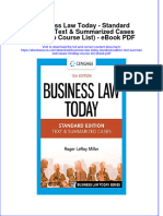 Download ebook Business Law Today Standard Edition Text Summarized Cases Mindtap Course List Pdf full chapter pdf