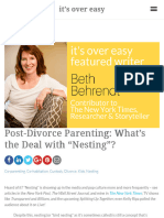 Post-Divorce Parenting - What's The Deal With "Nesting"?