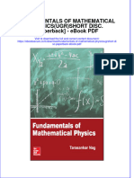 Download ebook Fundamentals Of Mathematical Physicsugrshort Disc Paperback Pdf full chapter pdf