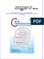 Ebook C How To Program An Objects Natural Approach 11E PDF Full Chapter PDF