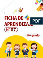 Ficha de Aprendizaje N°7 - 5to Grado