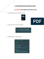 Manual Configuración Classroom Al Móvil