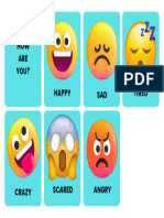 Emoji Feelings Kindergarten Facial Expression Flashcards