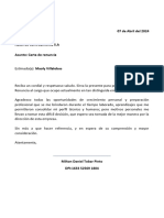 Carta de Renuncia