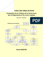 Dictionnaire Des Idées Kant - Vocabulaire de La Critique de La Raison Pure
