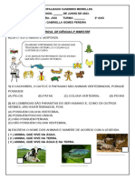 PROVA ADAPTADA DE CIÊNCIAS 2º BIMESTRE