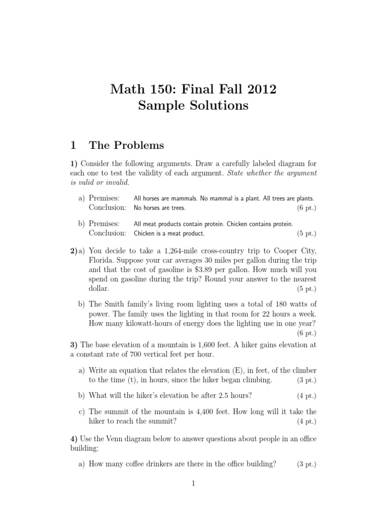 MATH UNY Final+2012+Fall+Solutions | PDF | Outlier | Mean