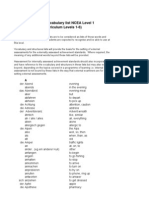 German Vocabulary List NCEA Level 1 (Curriculum Levels 1-6)