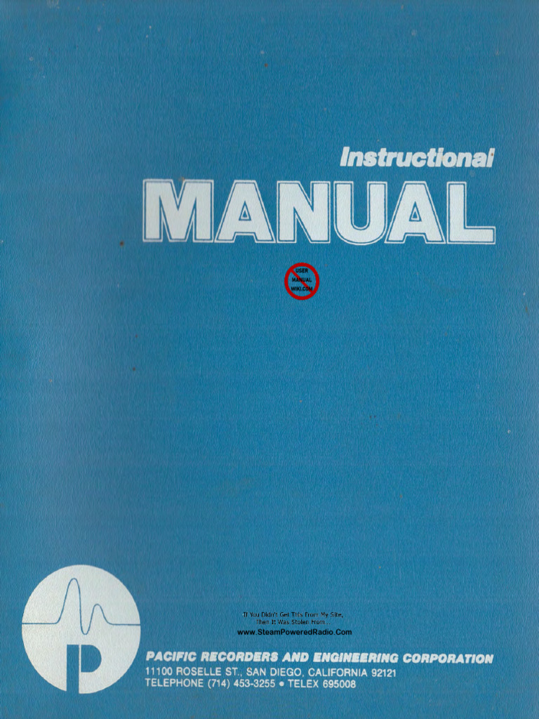 Pacific Recorders and Engineering MultiMax AGC and Processing Amplifier Manual | PDF | Amplifier ...