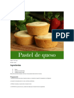 Receta - Postre - Pastel de Queso Japones