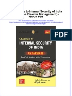 Download ebook Challenges To Internal Security Of India Includes Disaster Management Pdf full chapter pdf