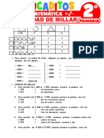 La Unidad de Millar para Segundo Grado de Primaria