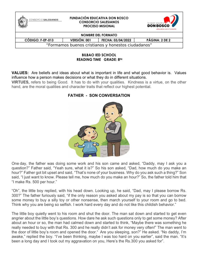 Guia de Reading Time Values and Virtues | PDF