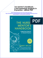 Ebook The Nurse Mentors Handbook Supporting and Assessing Students in Clinical Practice PDF Full Chapter PDF