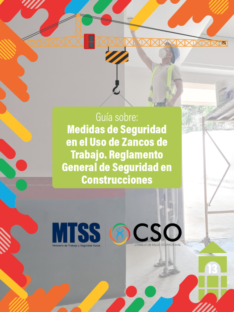 13. Guia sobre medidas de seguridad en el uso de zancos de trabajo