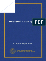 Allen, Phillip Schuyler. Medieval Latin Lyrics.