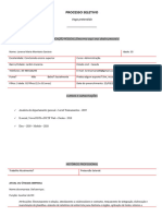 Ficha de Cadastro de Processo Seletivo