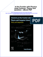 Ebook Chemistry at The Frontier With Physics and Computer Science Theory and Computation PDF Full Chapter PDF