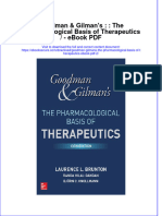 Download ebook Goodman Gilmans The Pharmacological Basis Of Therapeutics 2 full chapter pdf