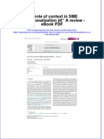 Ebook The Role of Context in Sme Internationalization A Review PDF Full Chapter PDF