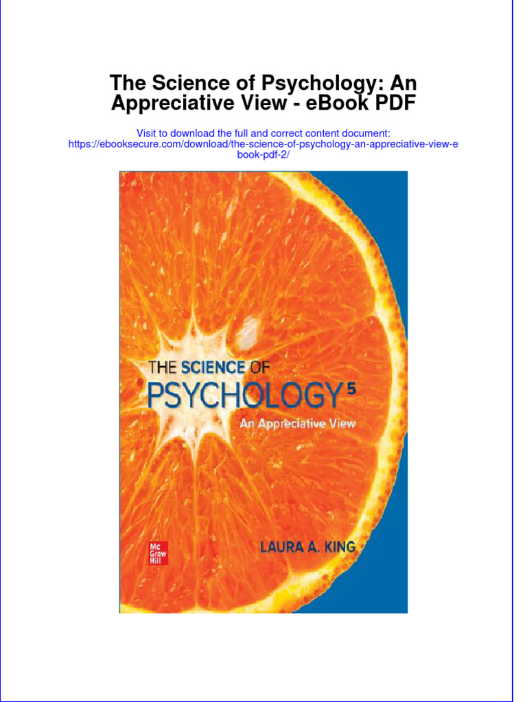 Ebook The Science of Psychology An Appreciative View 2 Full Chapter PDF PDF Psychotherapy