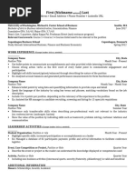 Kelley Resume Template PDF Educational Stages Indiana