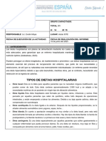 Tipos de Alimentos Hospitalarios