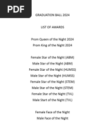 Grad Ball 2024 Awards
