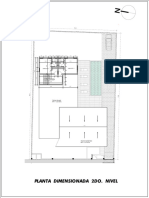 Planta Dimensionada 2do. Nivel: Techo Plano NPT 3.05 MTS