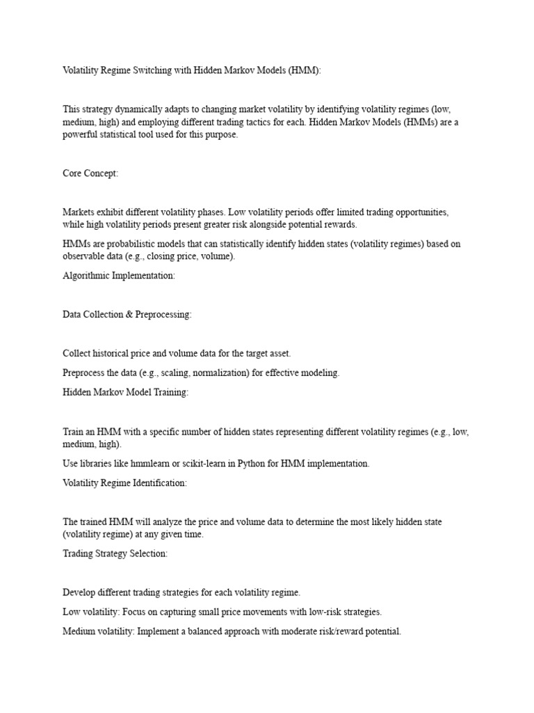 Trading Strategies HF PDF Machine Learning High Frequency Trading