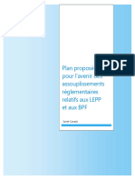 Plan Proposé Pour L'avenir Des Assouplissements Réglementaires Relatifs Aux LEPP Et Aux BPF