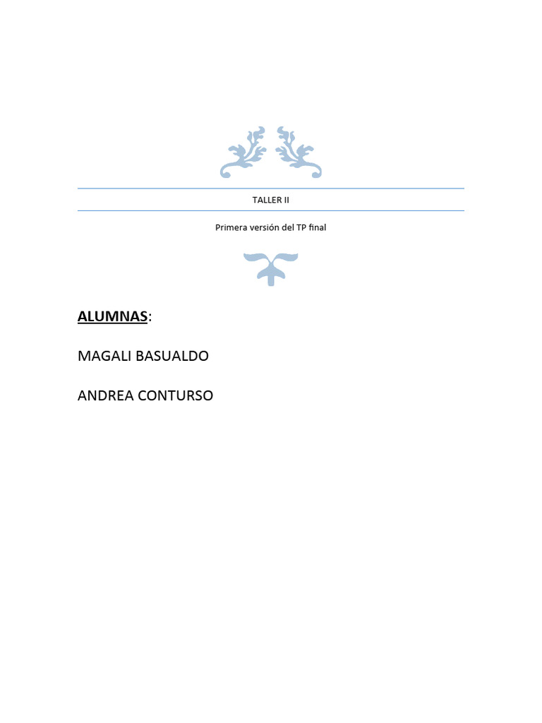 Primera Version TP Final | PDF | Educación de la primera infancia ...