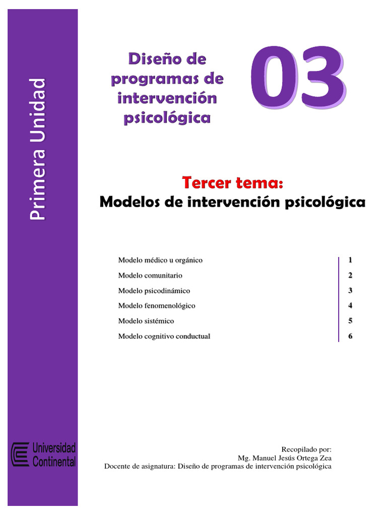 Tercer Avance DPIP | PDF | Sicología | Terapia de conducta cognitiva