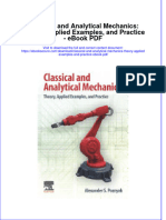 Ebook Classical and Analytical Mechanics Theory Applied Examples and Practice PDF Full Chapter PDF