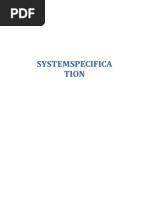 SYSTEMSPECIFICATION